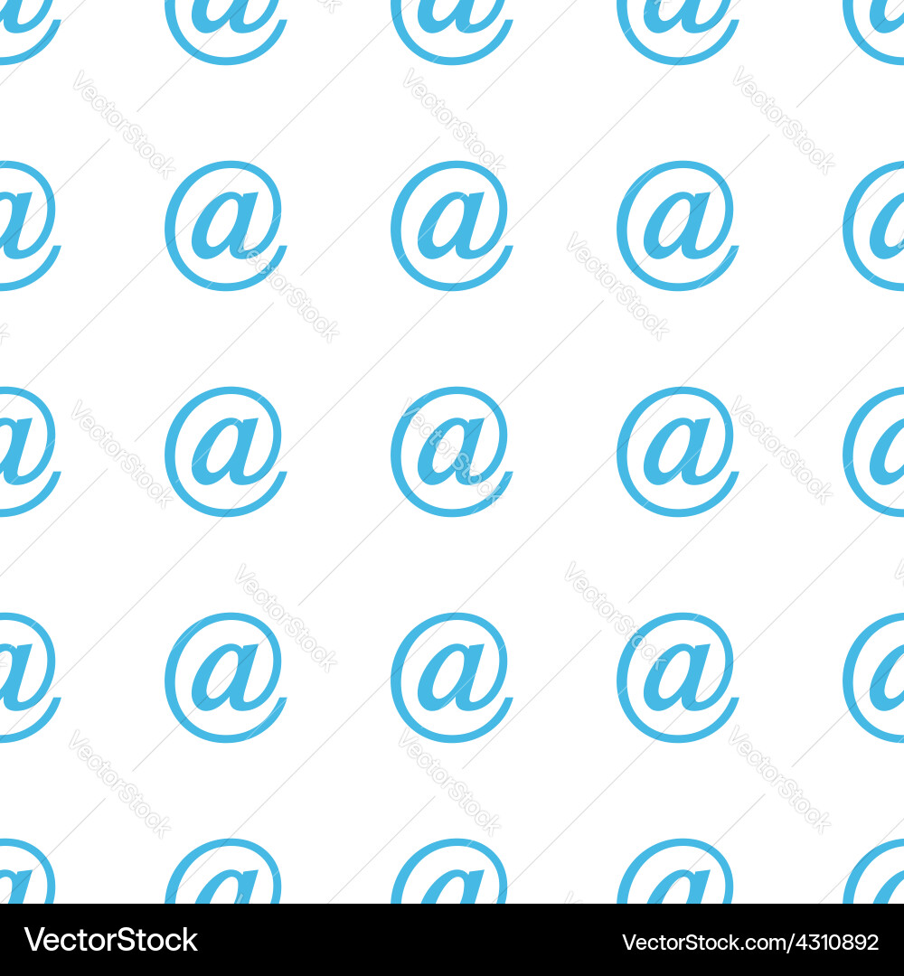 Unique email seamless pattern vector image