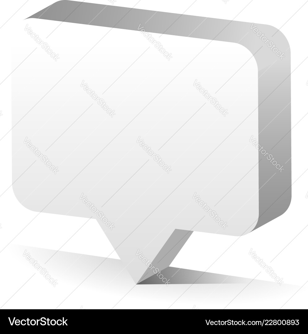 3d map marker speech bubble with blank space 3d map marker speech bubble with blank space vector image