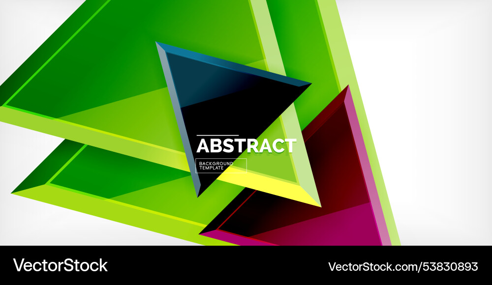 Abstract background - colorful triangles with 3d Abstract background - colorful triangles with 3d Vector Image