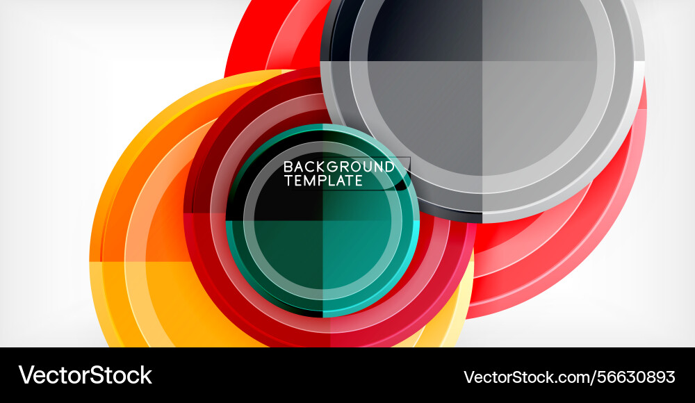 Abstract circles overlap creating vibrant Abstract circles overlap creating vibrant Vector Image