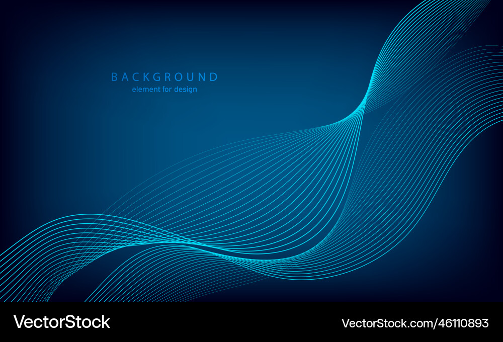 Abstract gradient background wave element Vector Image