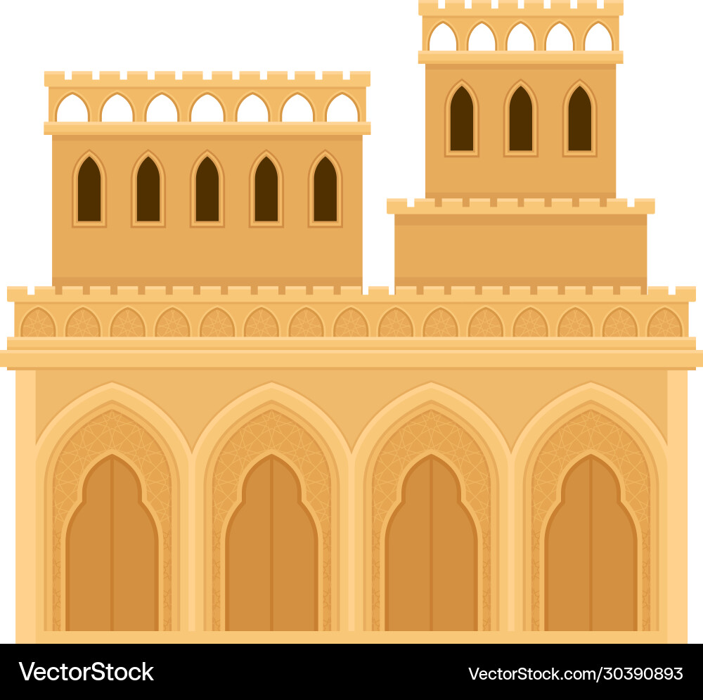 Arabic architecture and building with geometric Arabic architecture and building with geometric Vector Image