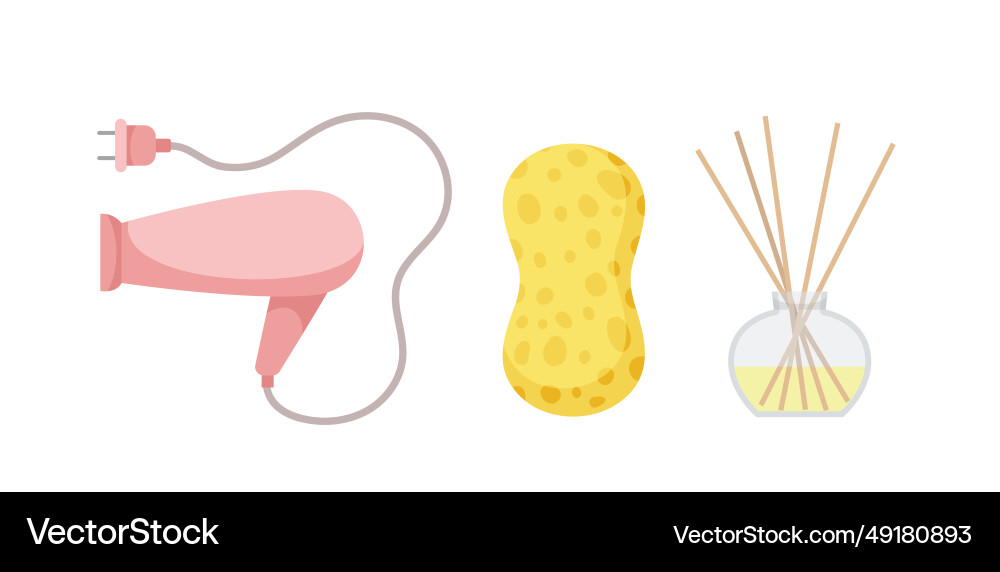 Bathroom items set Royalty Free Vector Image - VectorStock