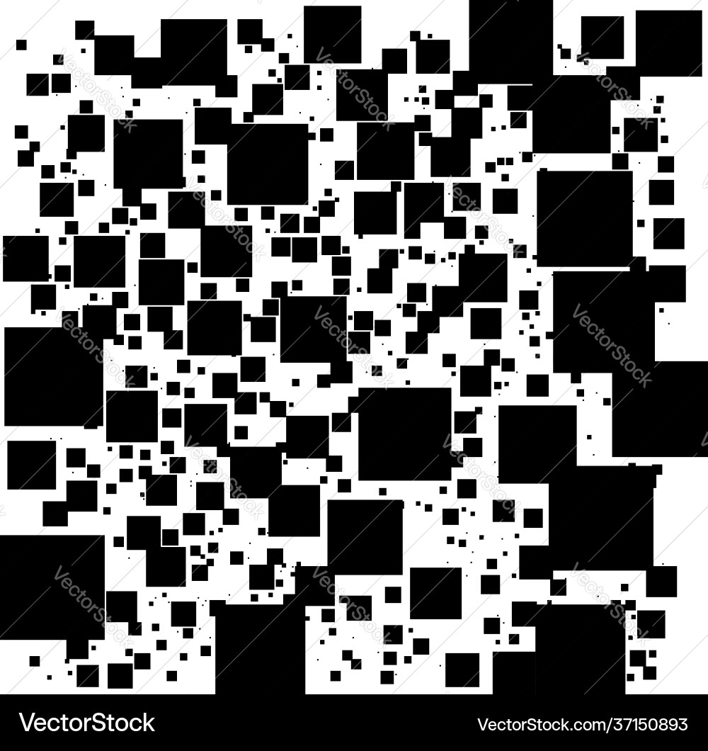 Black and white random squares checkered pattern Black and white random squares checkered pattern vector image