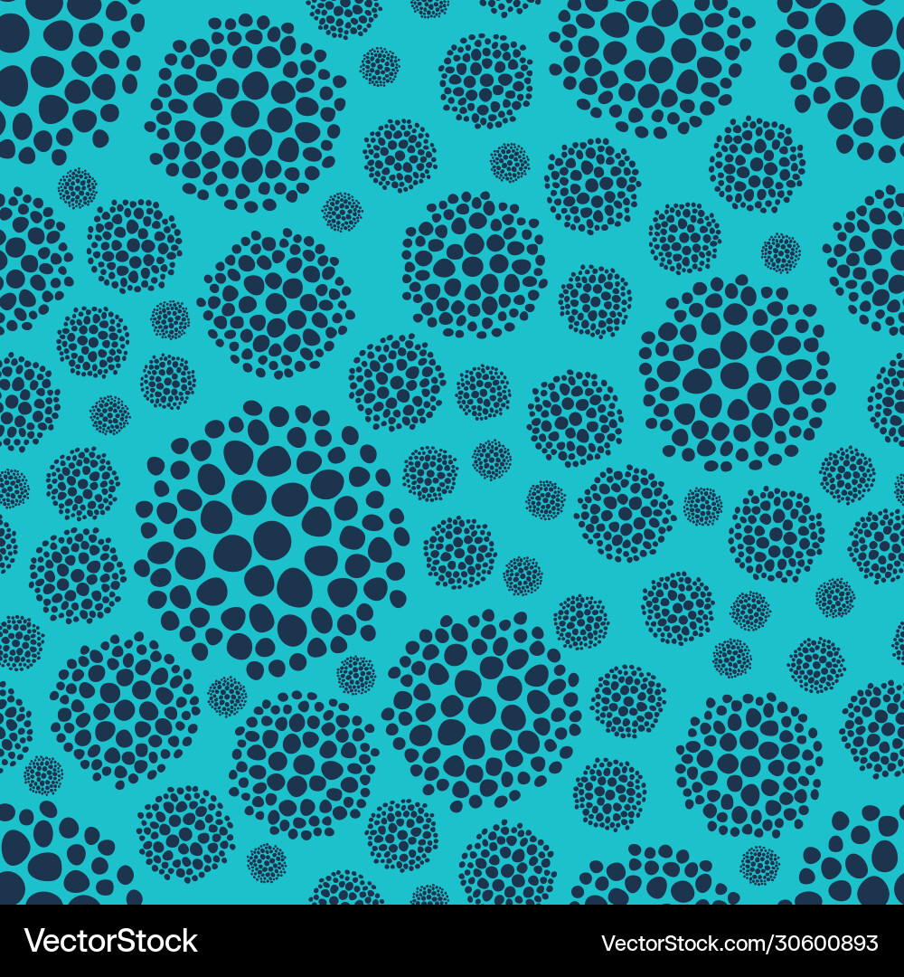 Blue seamless pattern with dots Vector Image