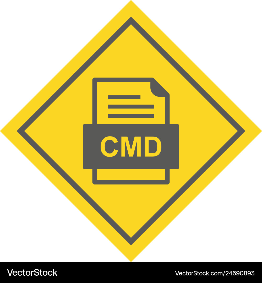 Cmd file document icon Vector Image