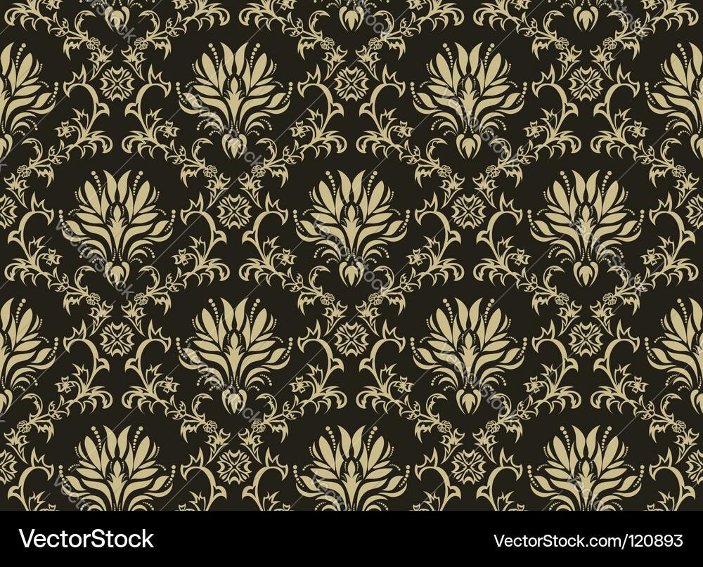 Damask pattern vector image