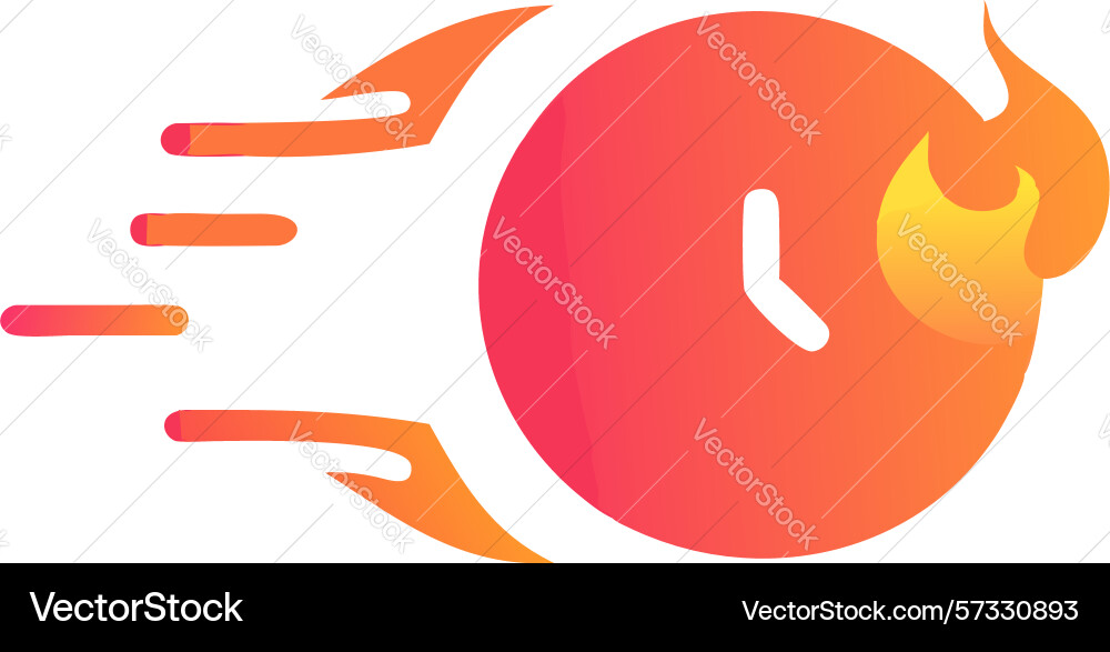 Dynamic flaming sphere abstract energy element vector image
