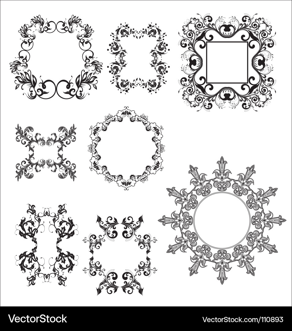 Elegant Floral Swirls Vector Image