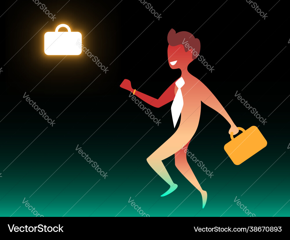 Go to work composition in gradient style vector image