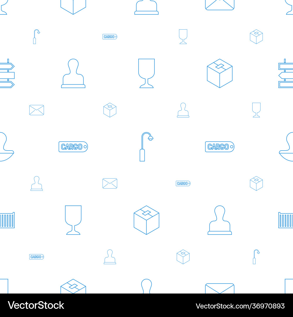 Post icons pattern seamless white background – Free Vector | VectorStock