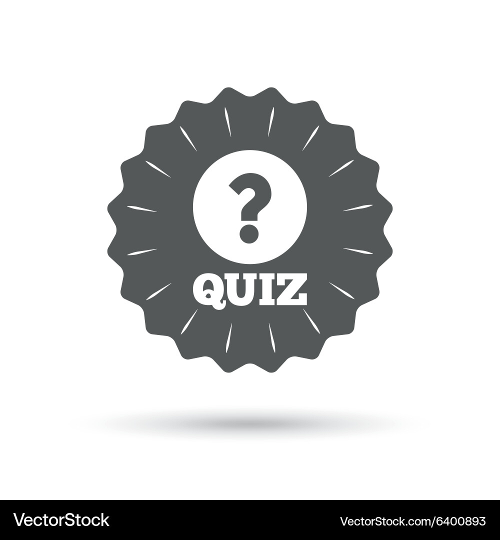 Quiz sign icon questions and answers game vector image