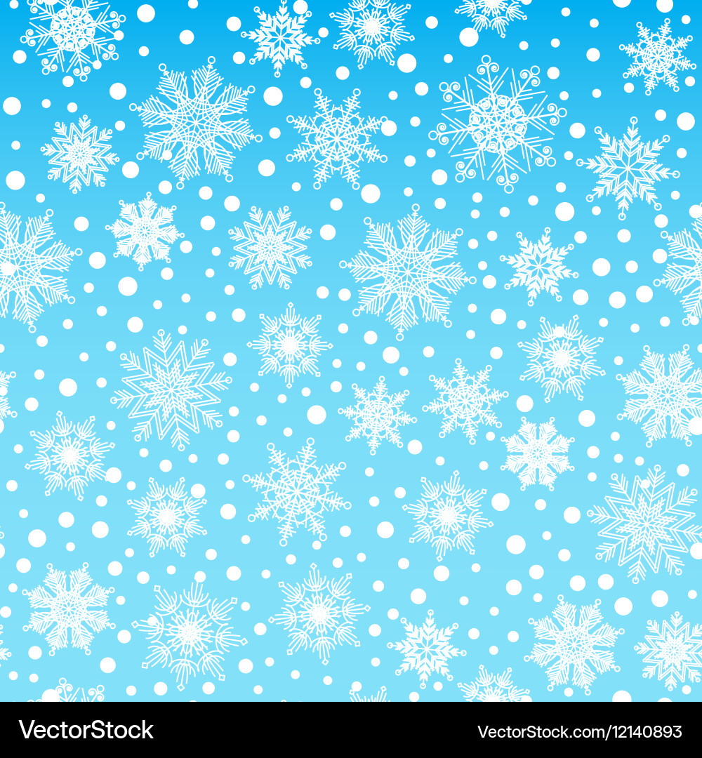 Snowflake Winter Seamless Pattern Vector Image