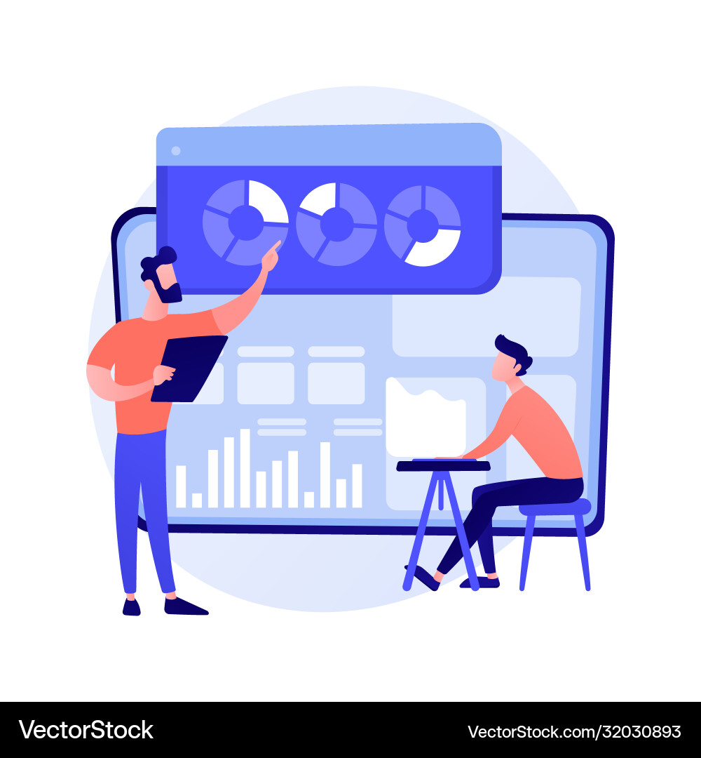 Statistics data analysis concept metaphor Statistics data analysis concept metaphor Vector Image