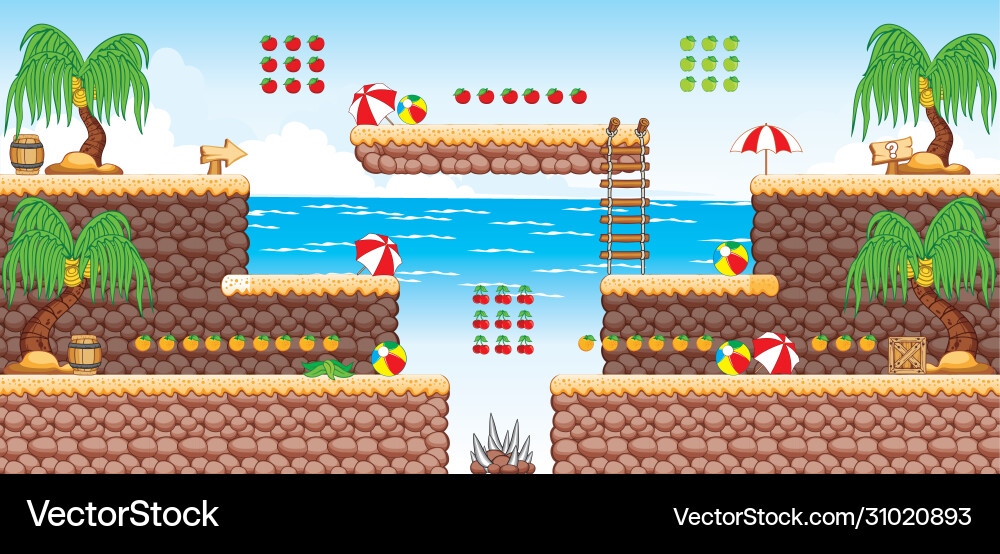 Tile set platform for game 9 Tile set platform for game 9 vector image
