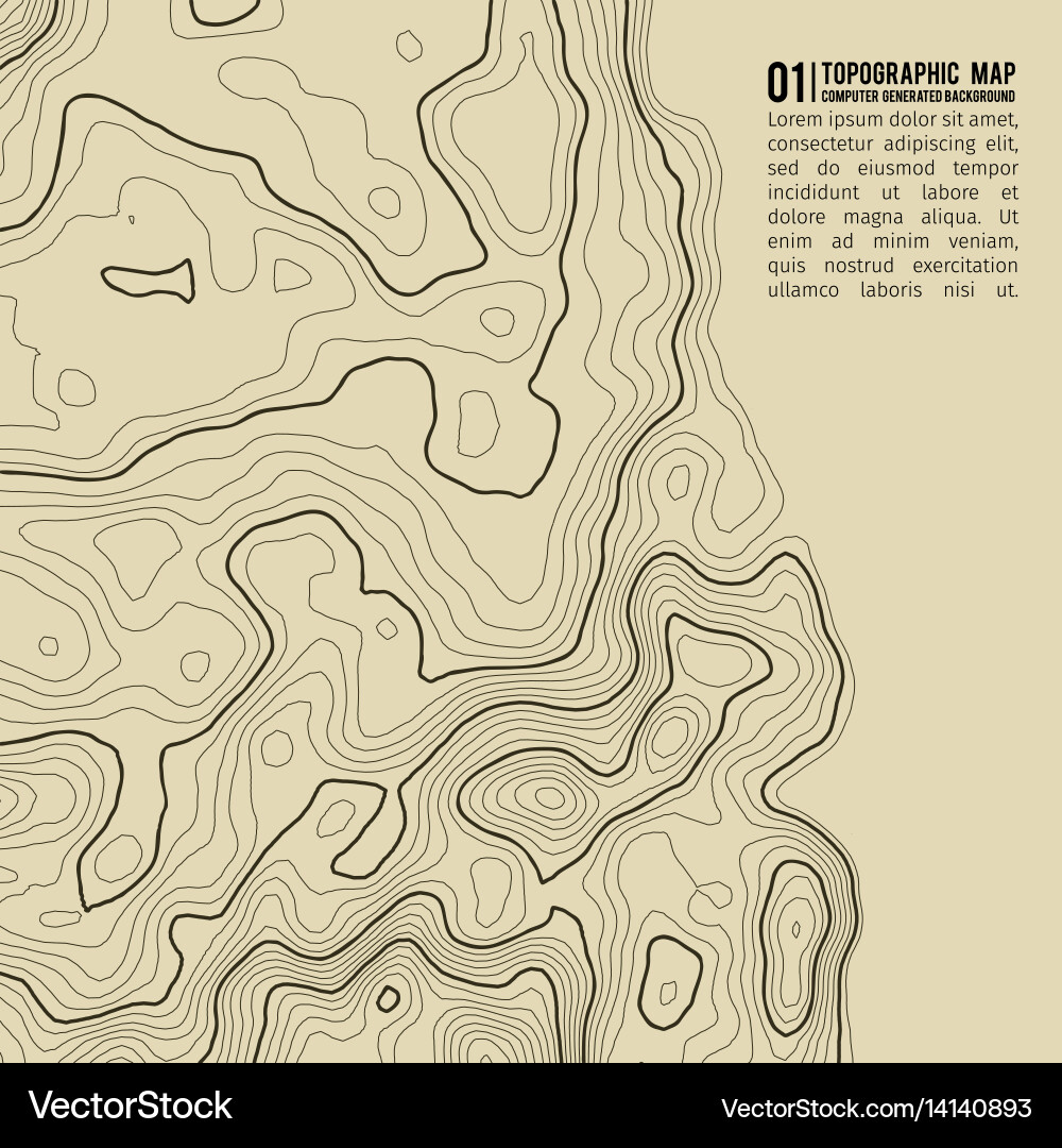 Topographic map background with space for copy vector image