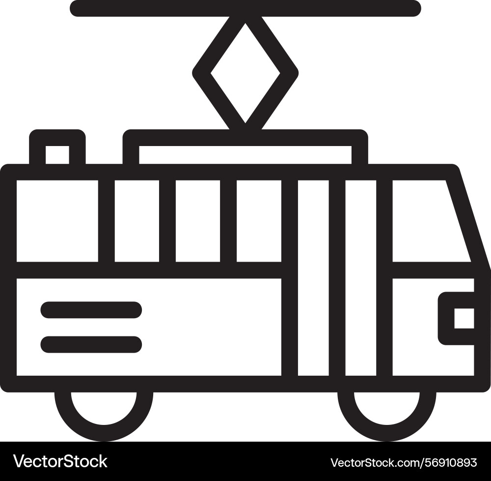 Train linear style icon design Vector Image