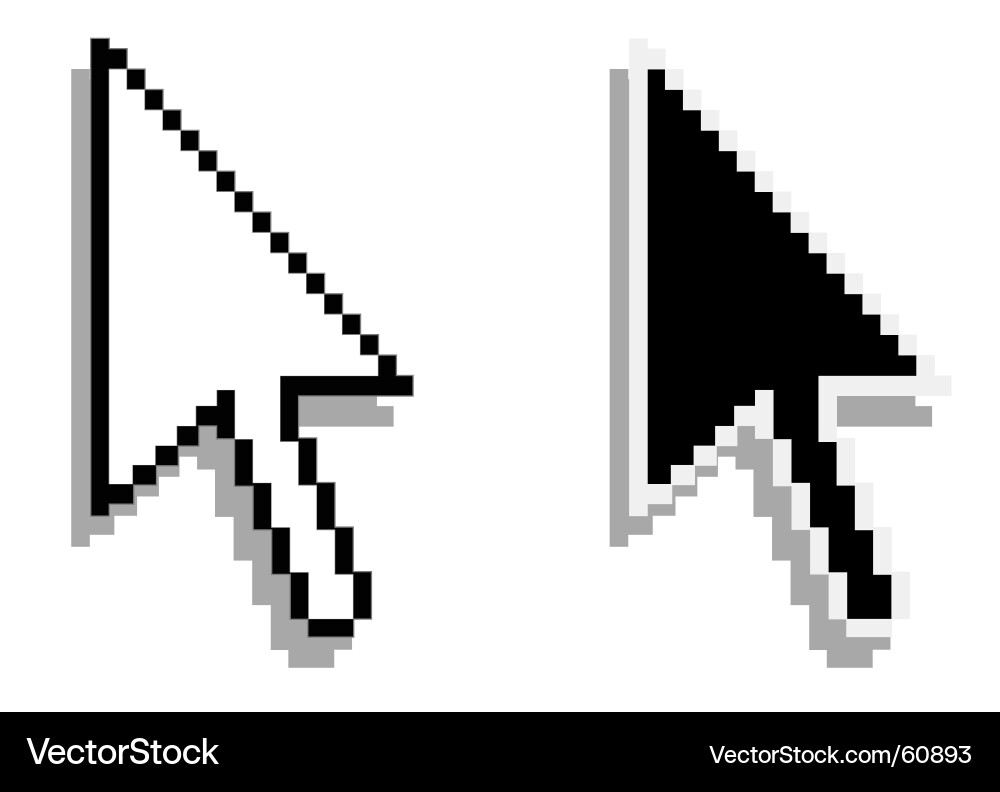 Two Computer Cursors Vector Image