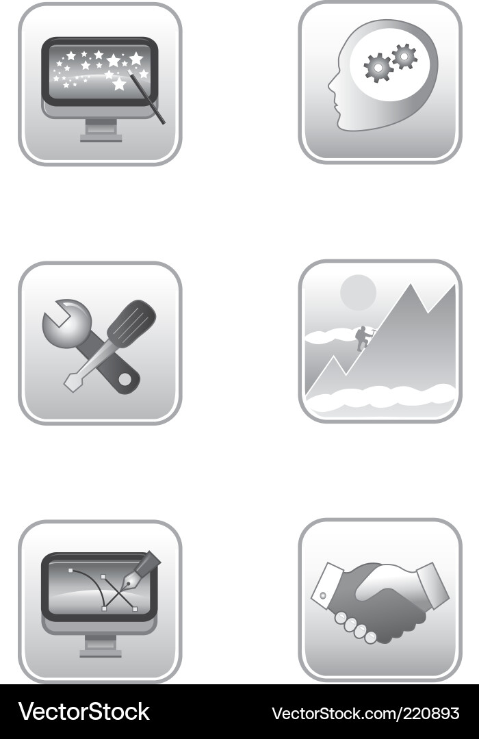 Web concepts icon set Vector Image