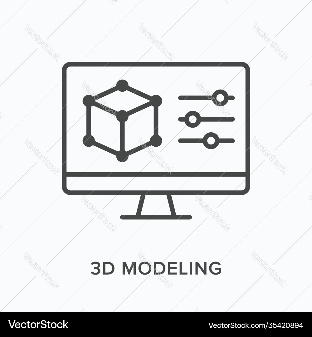 3D Cube Prototype Icon vector image
