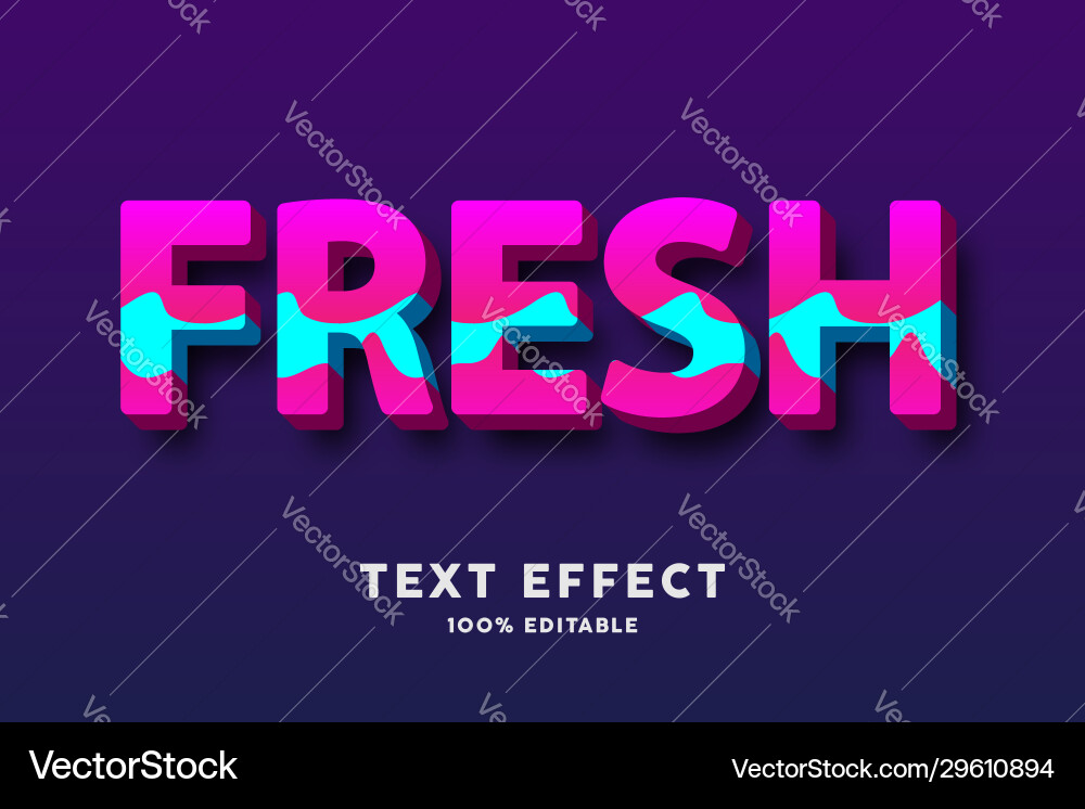 3d kühn frisch rosa und cyan wellig text-Effekt Vektorbild