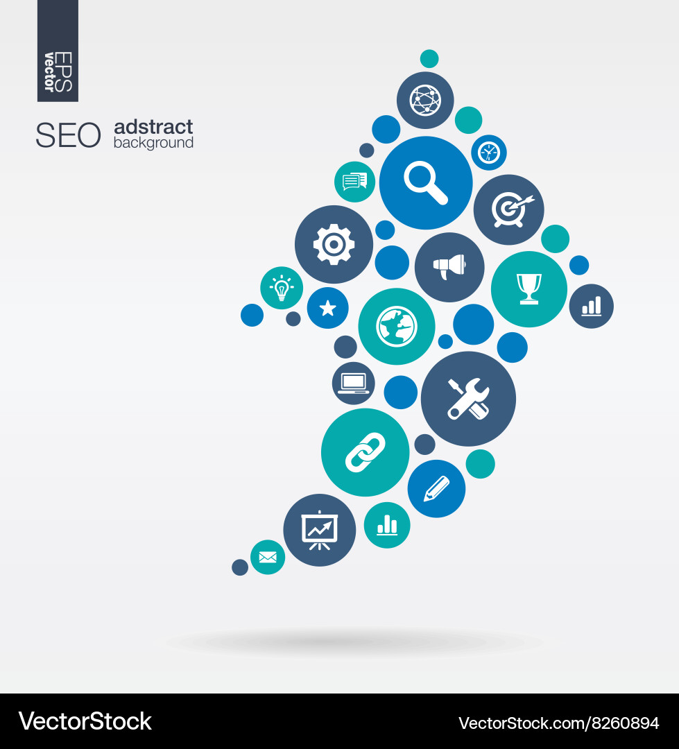 Abstract Circles - SEO & Data Concepts vector image