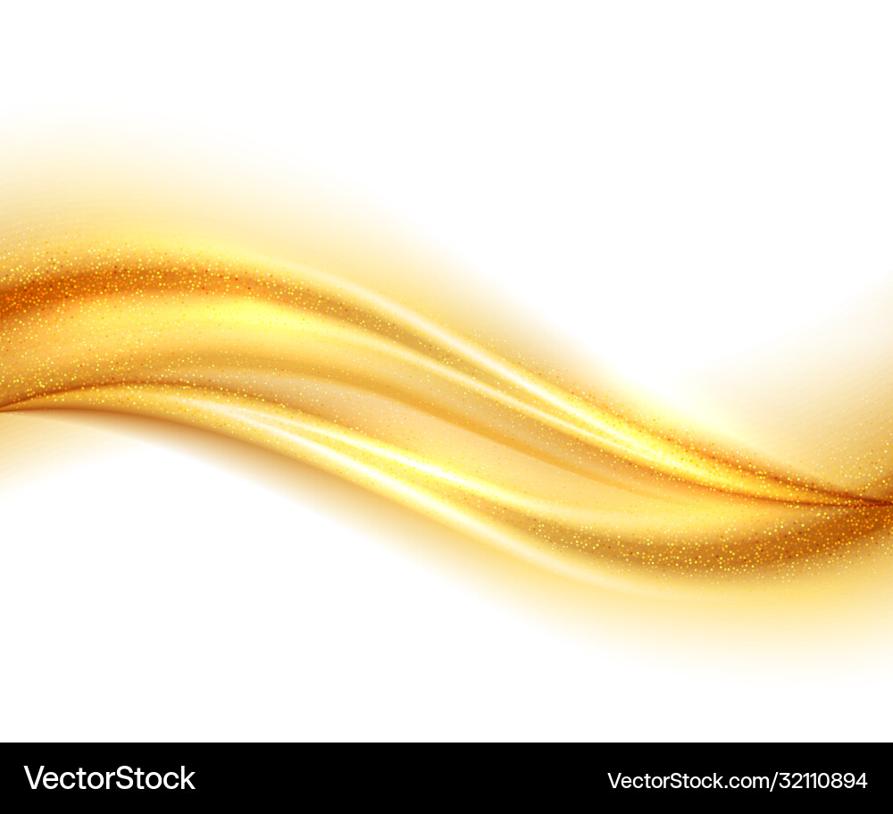 Abstract shiny color gold wave design element Abstract shiny color gold wave design element vector image