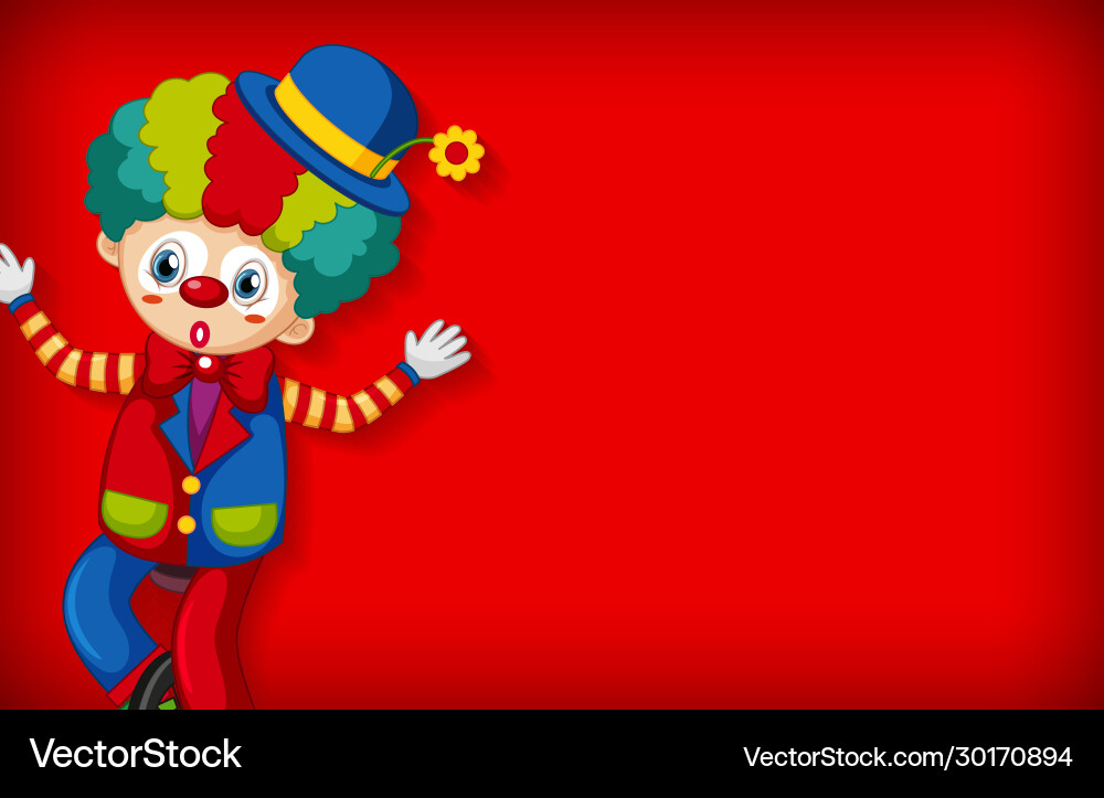 Background template design with happy clown Background template design with happy clown vector image