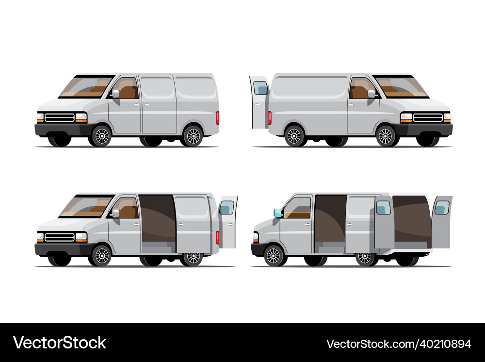Big isolated vehicle icons set flat various view Big isolated vehicle icons set flat various view Vector Image