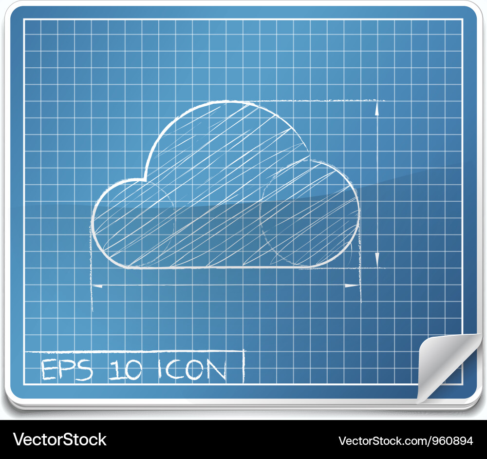 Blueprint Sketch Icon Vector Image