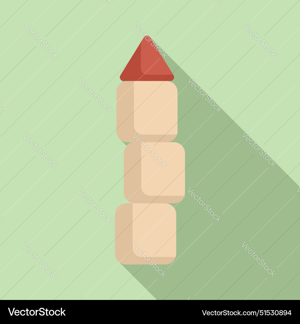 Building a solid foundation with blocks Vector Image