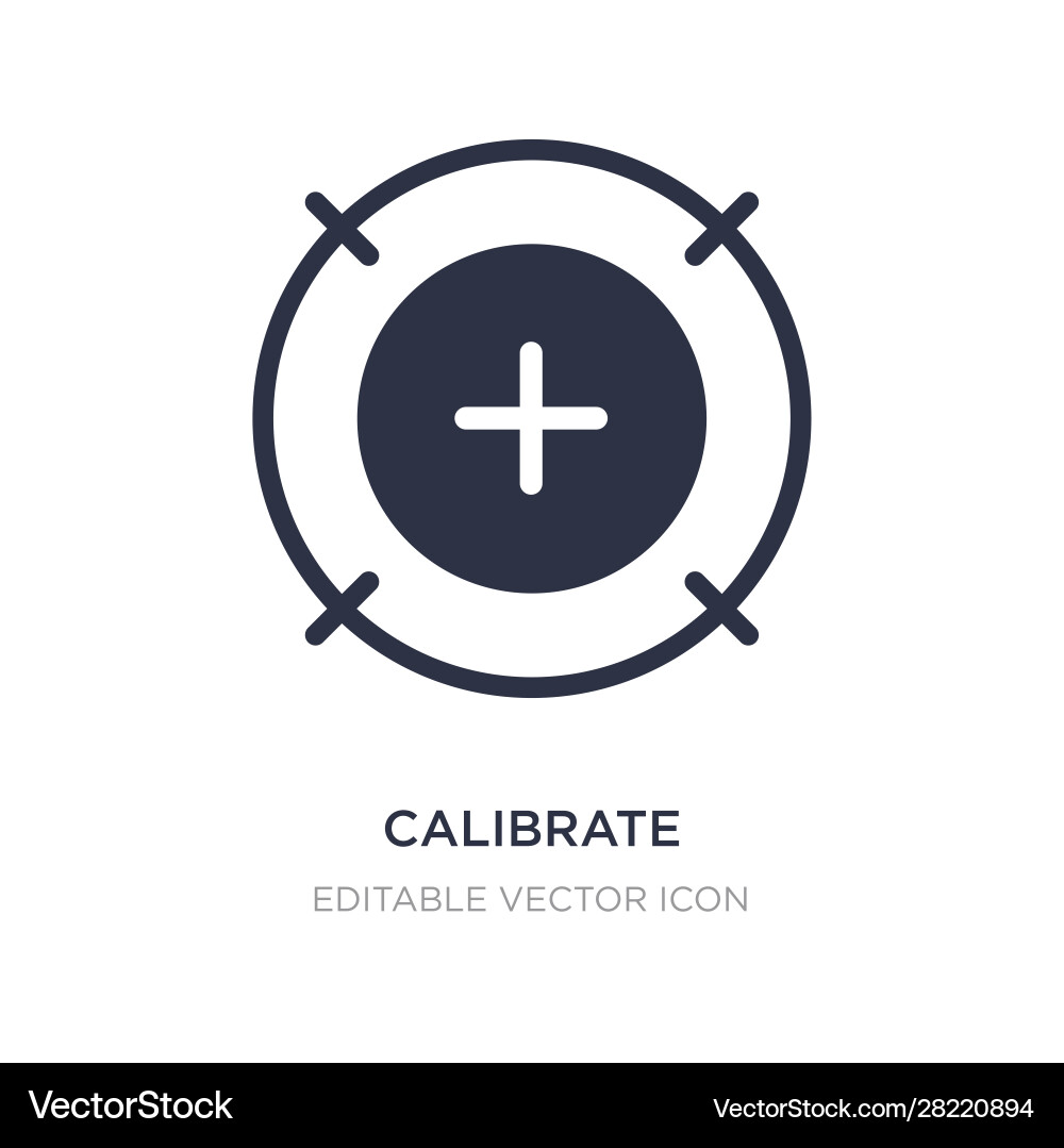 Calibrate icon on white background simple element Calibrate icon on white background simple element vector image