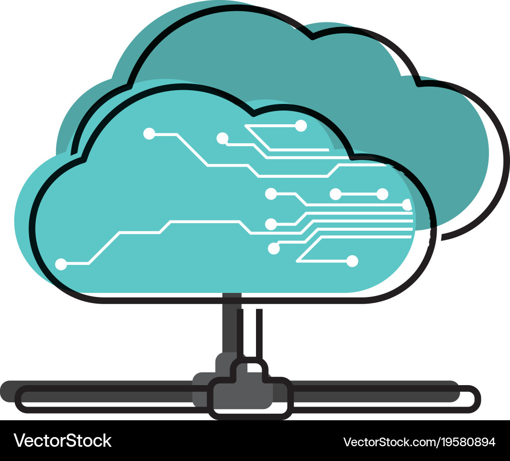 Cloud computing design Vector Image