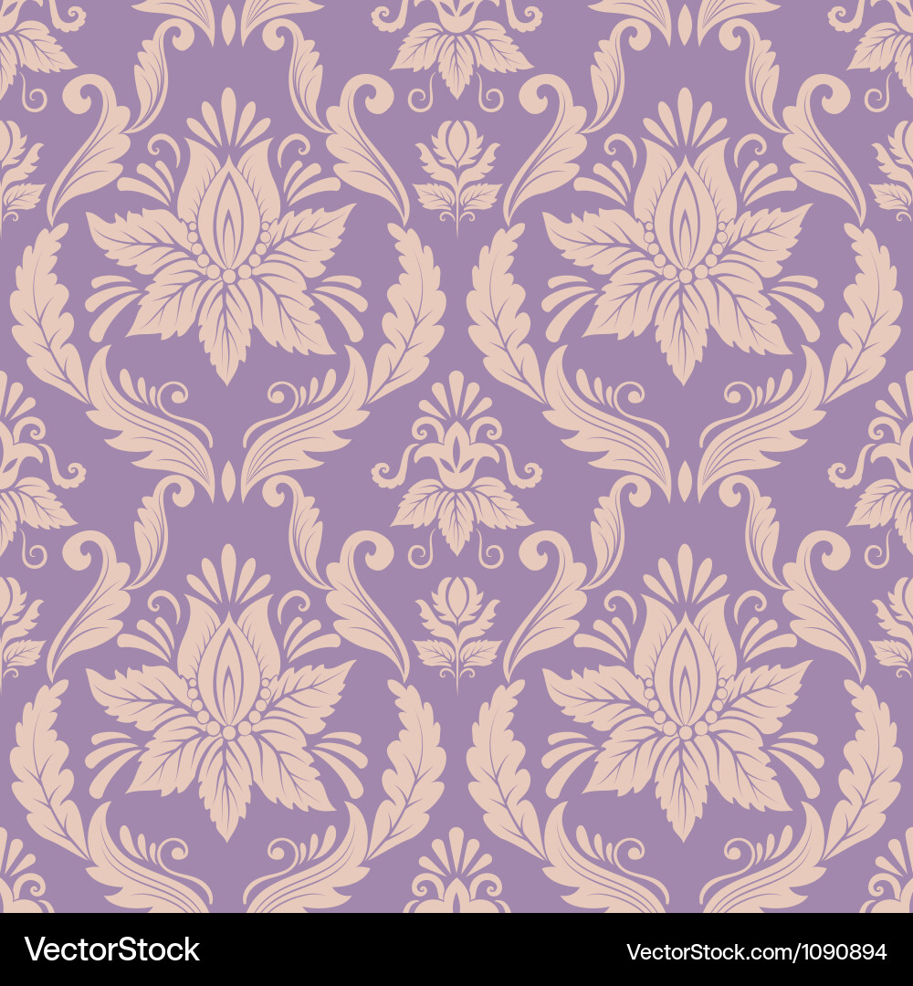 Damask Floral Pattern vector image