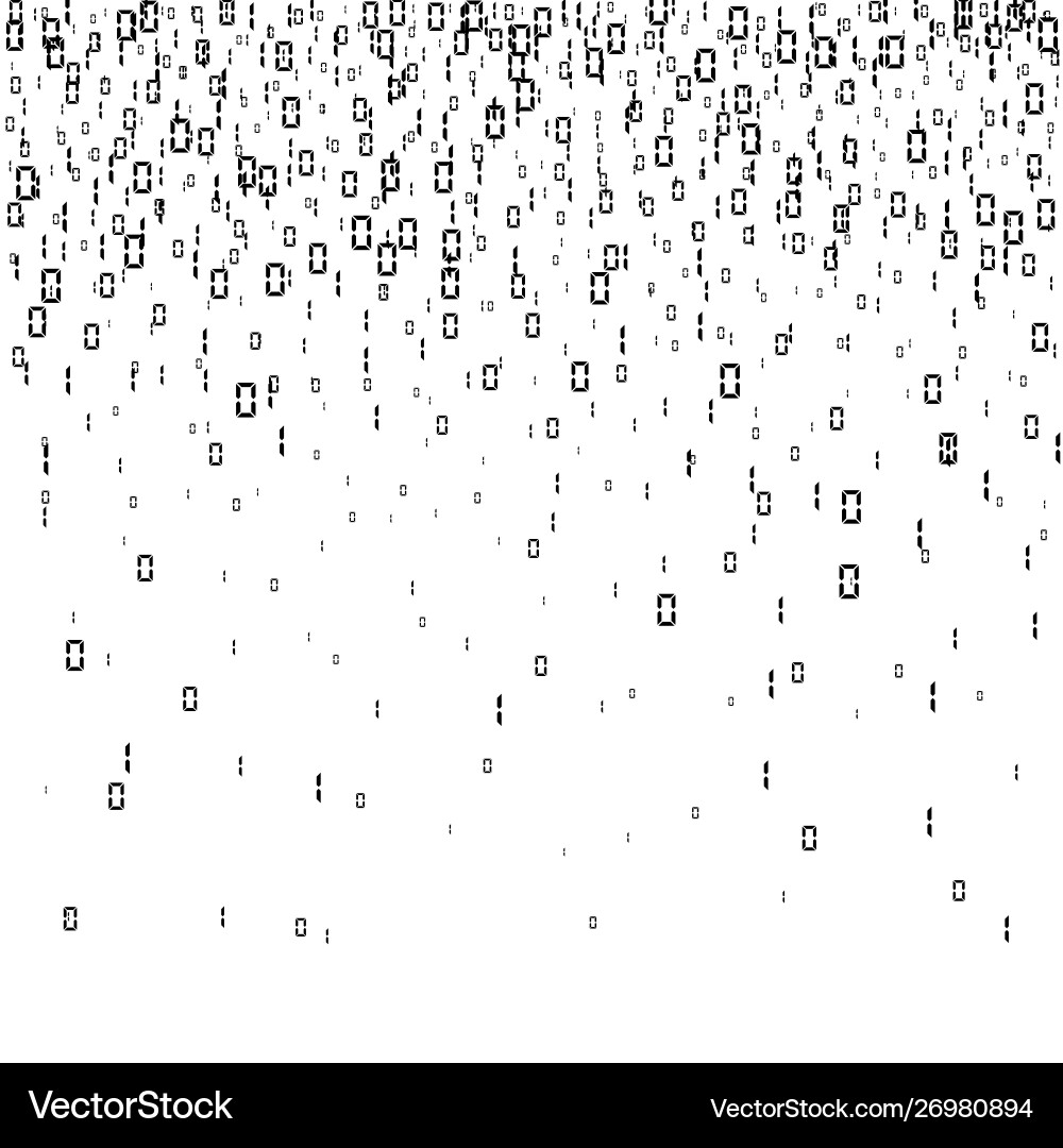 Digital Binary Code Stream vector image