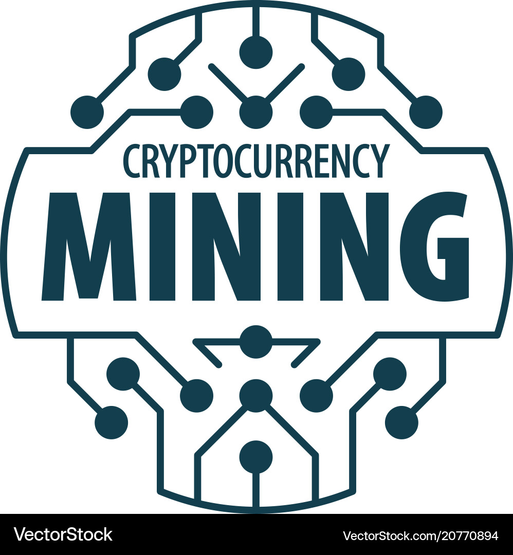 Digital currency mining Digital currency mining vector image