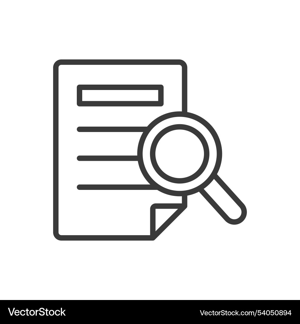 Document search in line design Document search in line design vector image