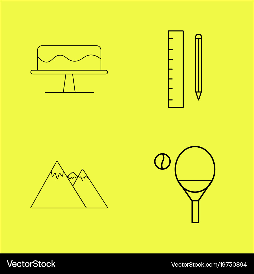 Essential linear icon set Vector Image