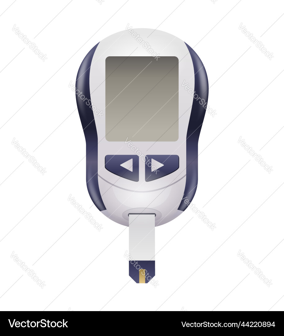 Glucometer for diabetes testing and monitoring Vector Image