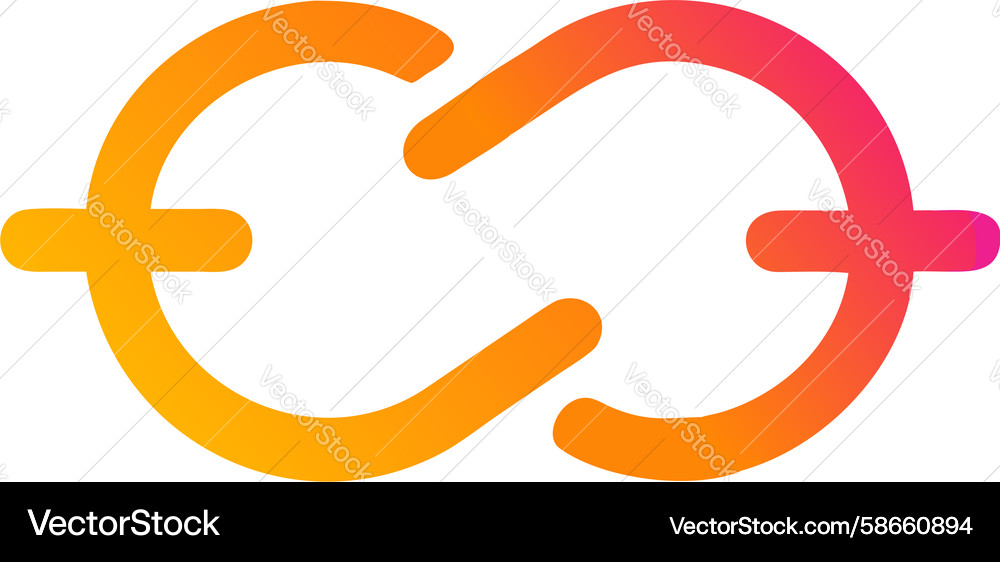 Infinity loop connect link gradient icon design Vector Image