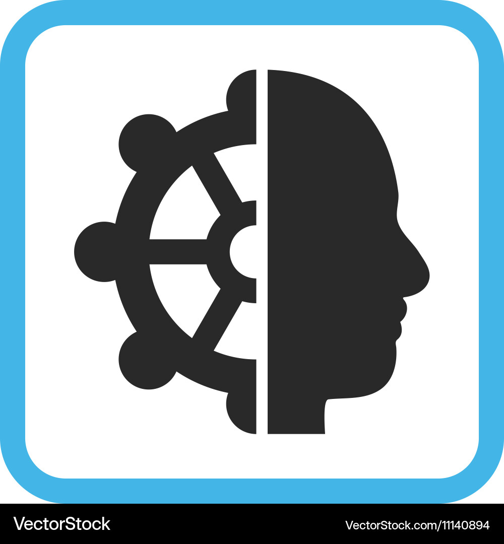 Intellect icon in a frame Vector Image