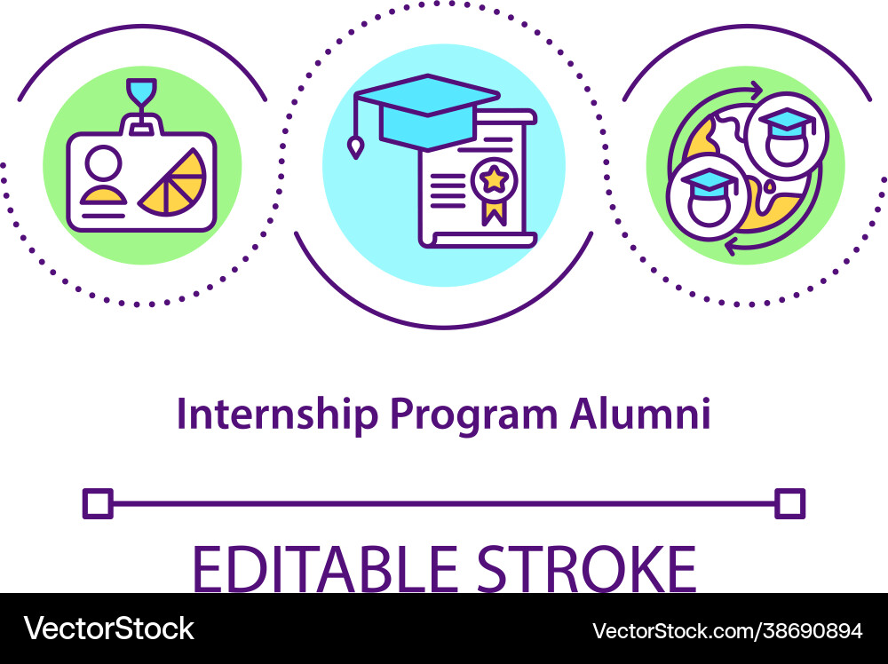 Internship program alumni concept icon Internship program alumni concept icon vector image