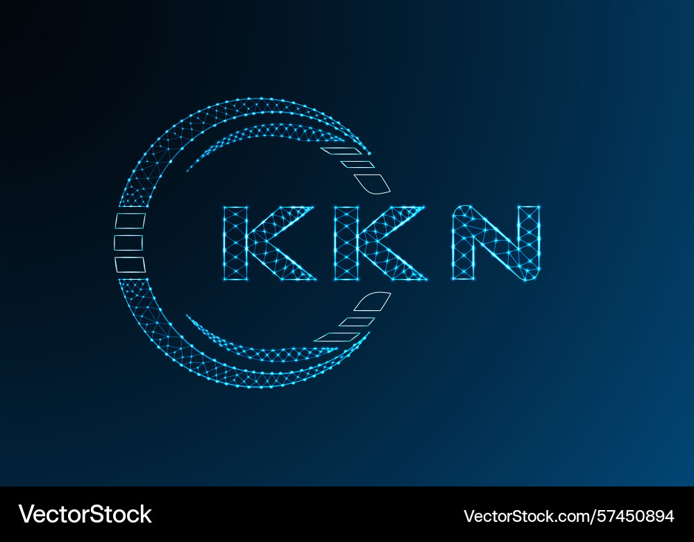 Kkn low poly letter logo design lower – Royalty-Free Vector