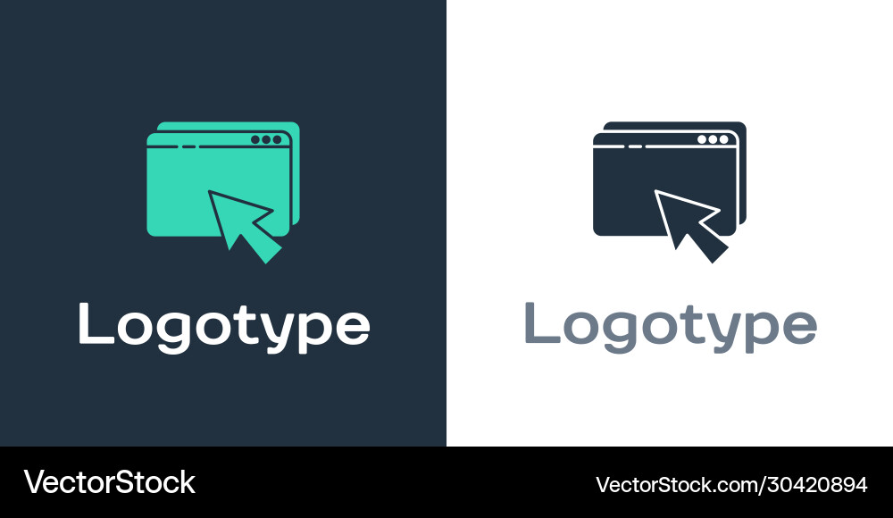 Logotype web design and development concepts icon vector image