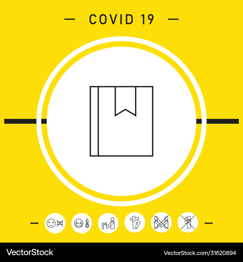 Notification linear icon - add to bookmarks Vector Image