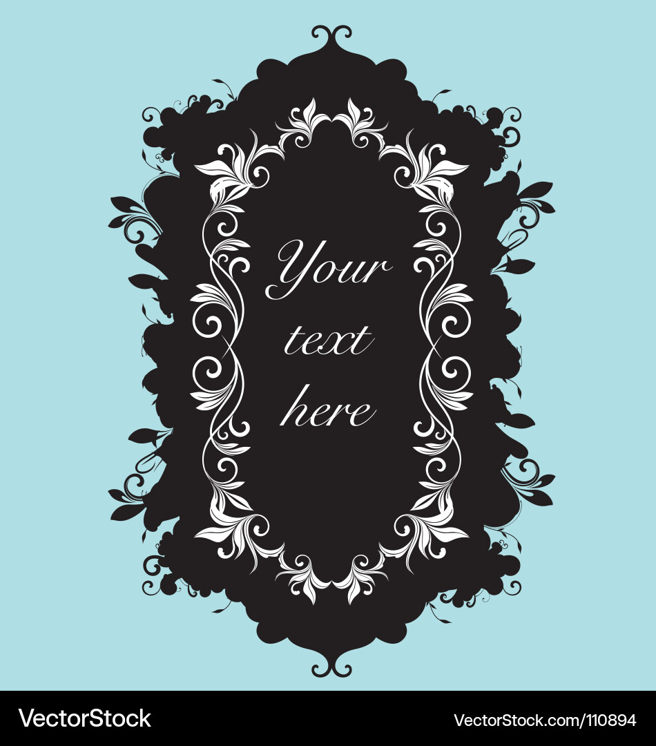 Ornate Floral Swirls Vector Image