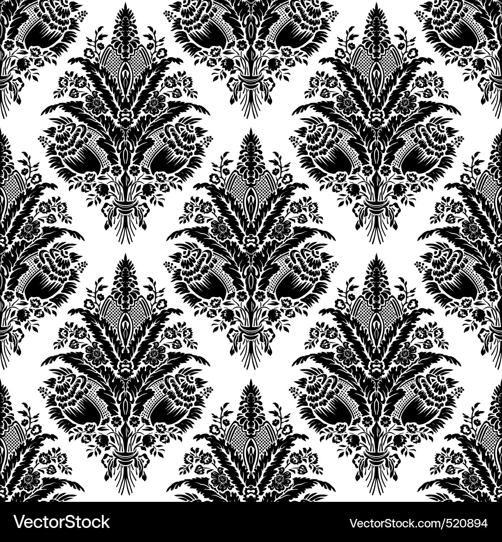 Seamless damask pattern Vector Image