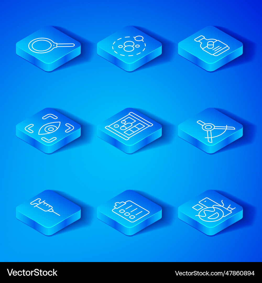 Set line syringe graphing paper for engineering Vector Image