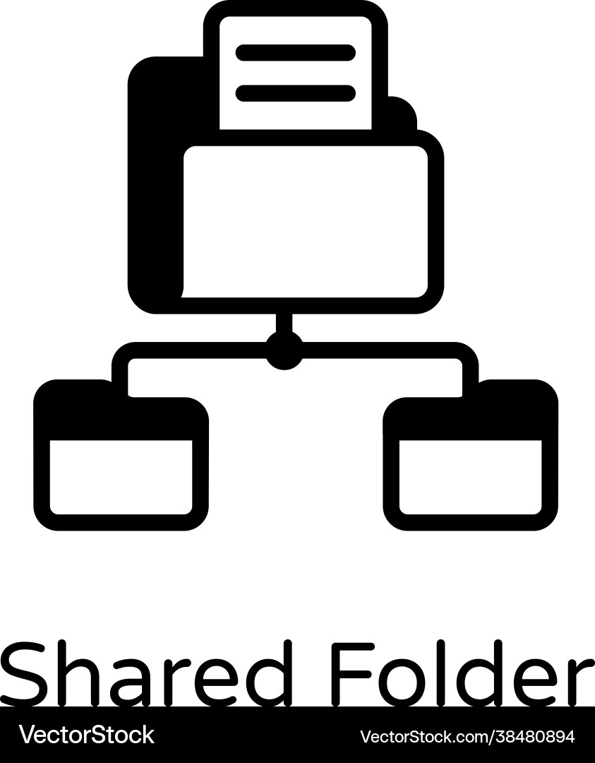 Shared folder vector image