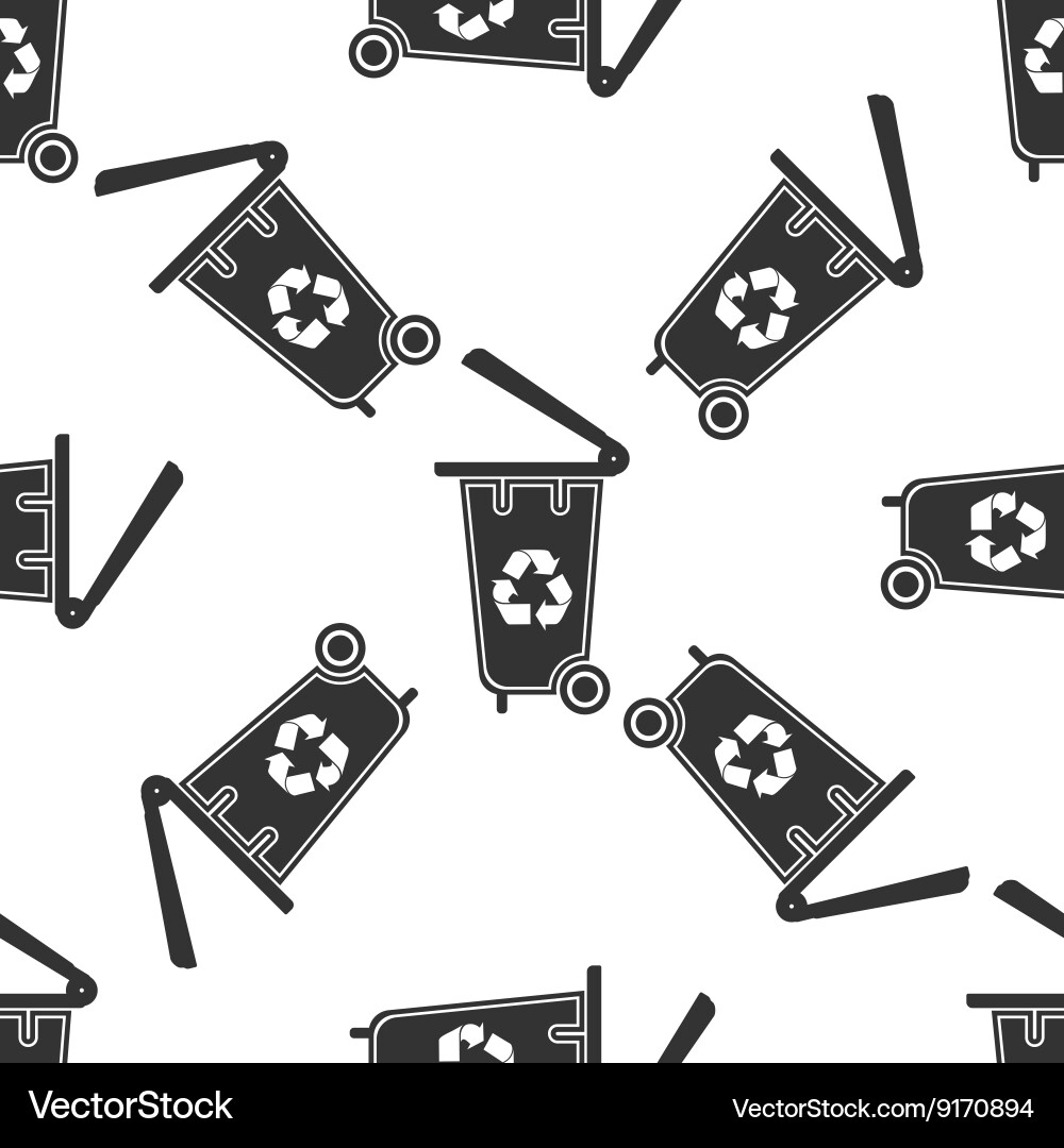 Trash can icon pattern Vector Image